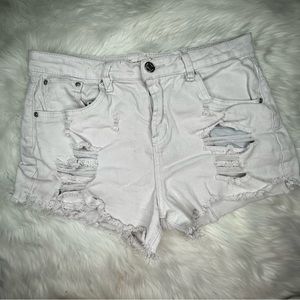 Almost Famous - White jean shorts